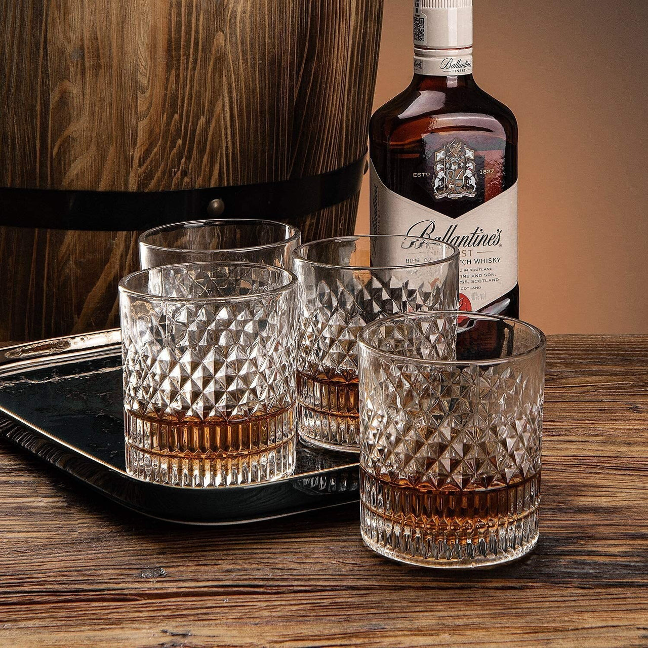 4Pcs 335ml Crystal Whiskey Glass - Casatrail.com