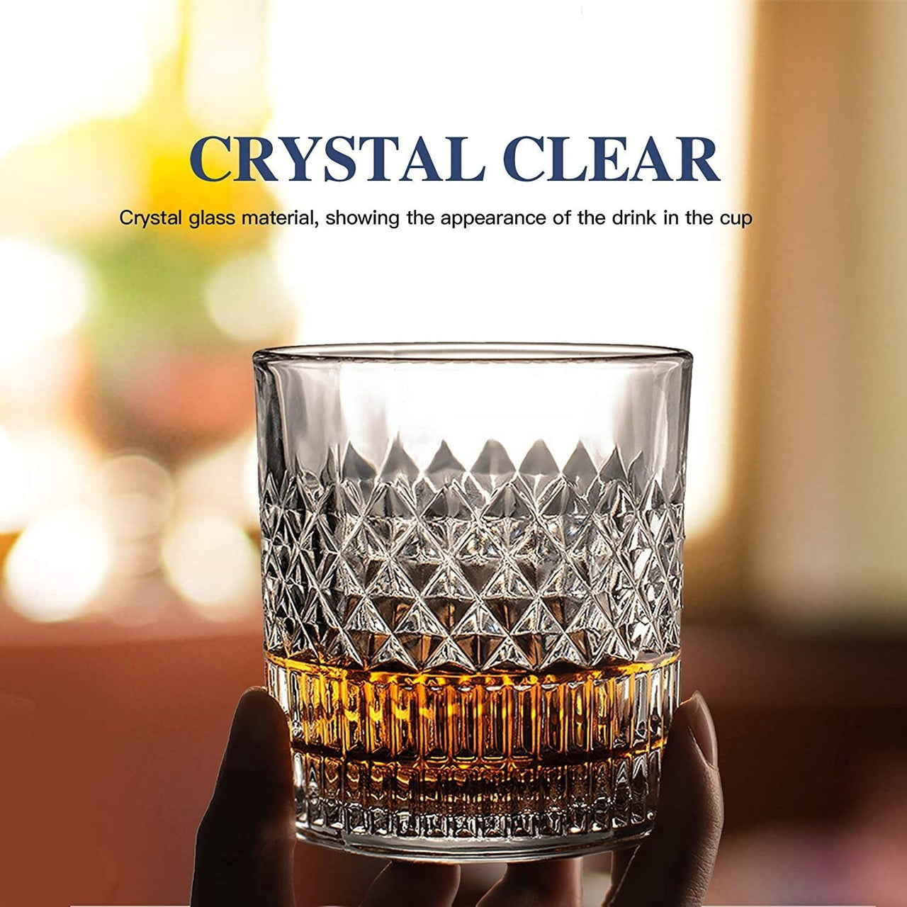 4Pcs 335ml Crystal Whiskey Glass - Casatrail.com