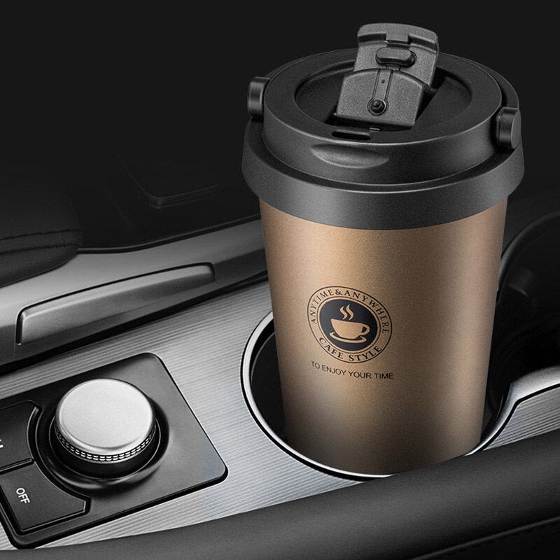 500ml Insulated Travel Coffee Cup with Lid and Handle - Casatrail.com