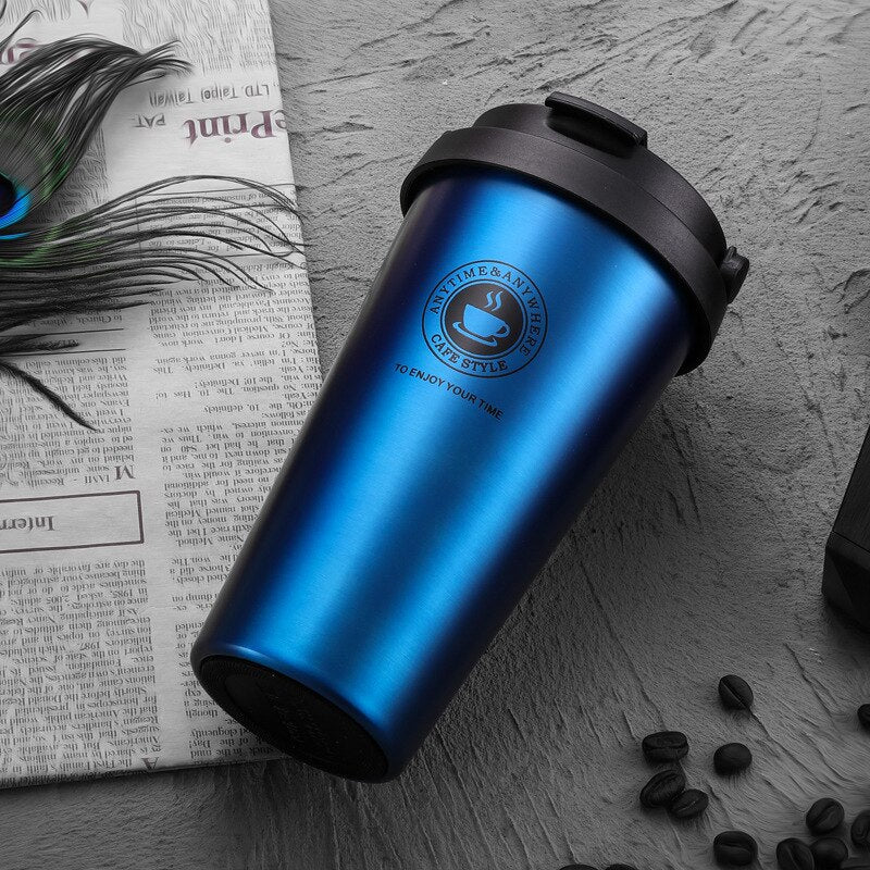 500ml Insulated Travel Coffee Cup with Lid and Handle - Casatrail.com