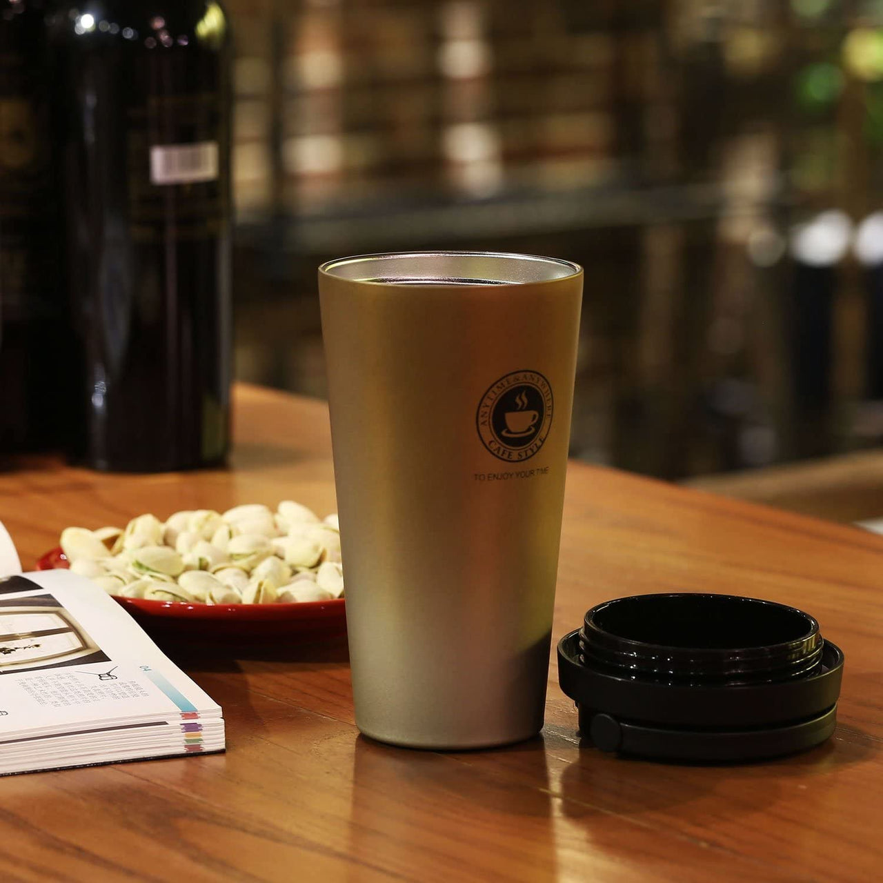 500ml Insulated Travel Coffee Cup with Lid and Handle - Casatrail.com