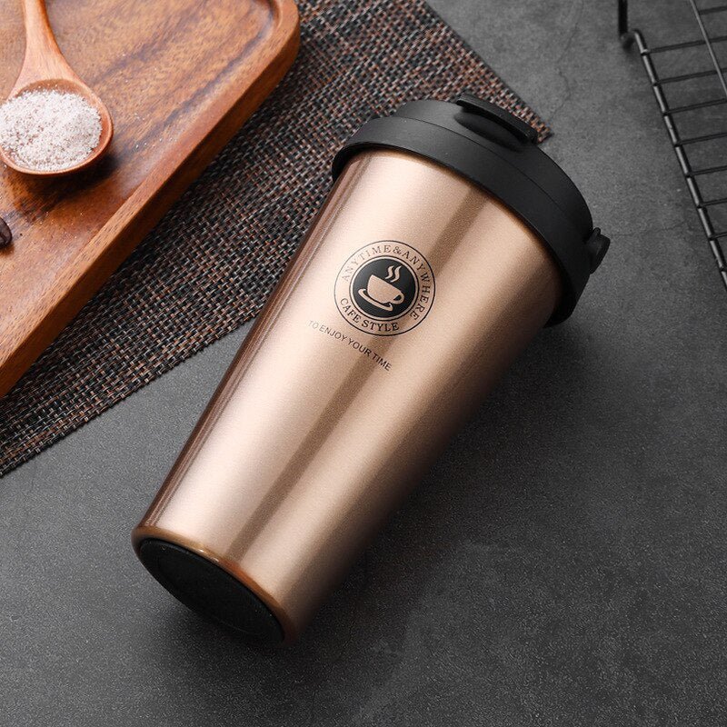 500ml Insulated Travel Coffee Cup with Lid and Handle - Casatrail.com