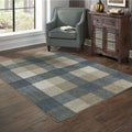 Tan and Gray Geometric Power Loom Area Rug