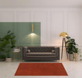 Rust Red Shag Tufted Handmade Area Rug