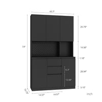 Thumbnail for Freestanding Kitchen Pantry Cabinet Cupboard With 6 Doors,3 Shelves And 2 Drawer