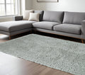Gray Silver And Taupe Shag Tufted Handmade