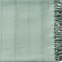 Thumbnail for Gray Woven Cotton Striped Throw Blanket