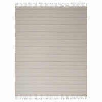 Thumbnail for Gray Woven Cotton Striped Throw Blanket