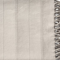 Thumbnail for Gray Woven Cotton Striped Throw Blanket