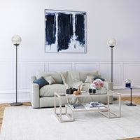 Thumbnail for Black Floor Lamp With Gold Mercury Glass Globe