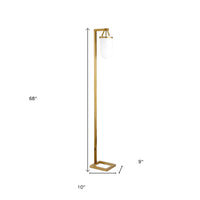 Thumbnail for Brass Arched Floor Lamp with Frosted Glass Dome