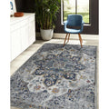 Gray Medallion Power Loom Area Rug