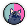 Cute Cat Color Block Wall clock