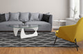 Gray and Brown Geometric Power Loom Area Rug