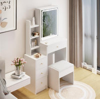 Thumbnail for Bedside Dressing Table With Soft Cushion Stool
