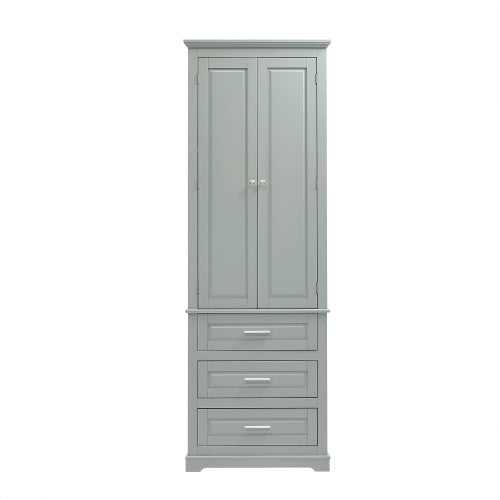 High Storage Cabinet With Three Drawers