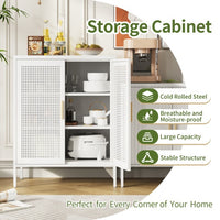 Thumbnail for Metal Storage Cabinet With 2 Doors And 2 Adjustable Shelves