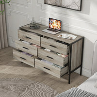 Thumbnail for Wooden Dresser With 6 Drawers