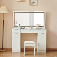 Thumbnail for Dressing Table Set With LED Mirror And 3 Lighting Modes