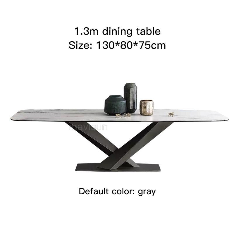 6 - Chair Dining Set with Modern Marble Table - Casatrail.com