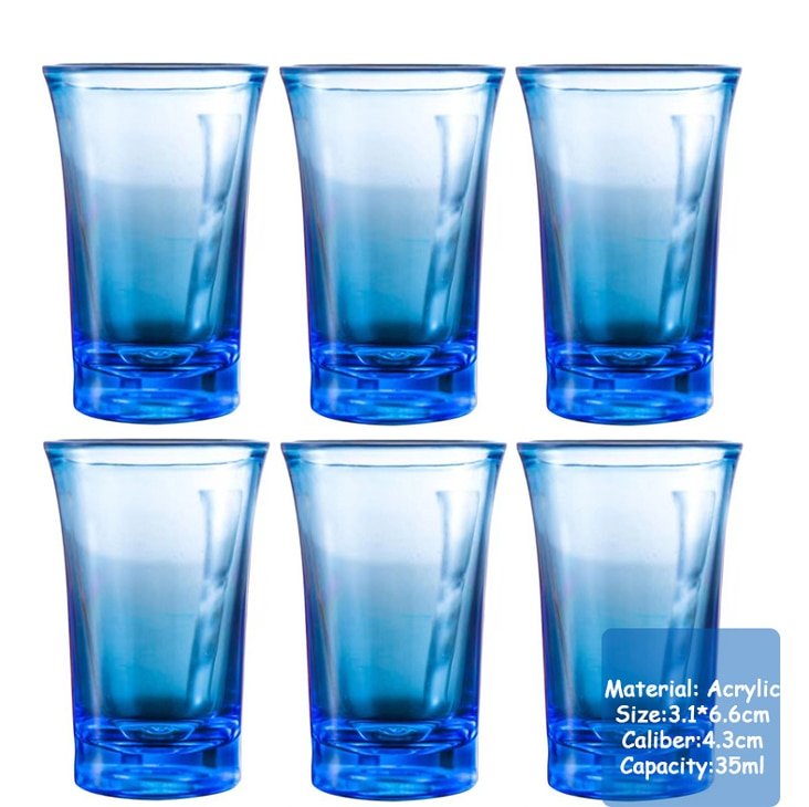 6 PCS Shot Glass - Plastic Spirits Cup - Casatrail.com
