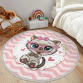 Cute Cat Patterned Kids Room Rug,