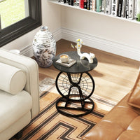 Thumbnail for 2 Piece Vintage Industrial Wheel Design Side Table