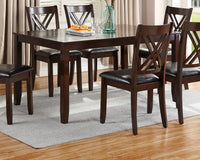 Thumbnail for 7pcs Dining Set Dining Table 6 Side Chairs