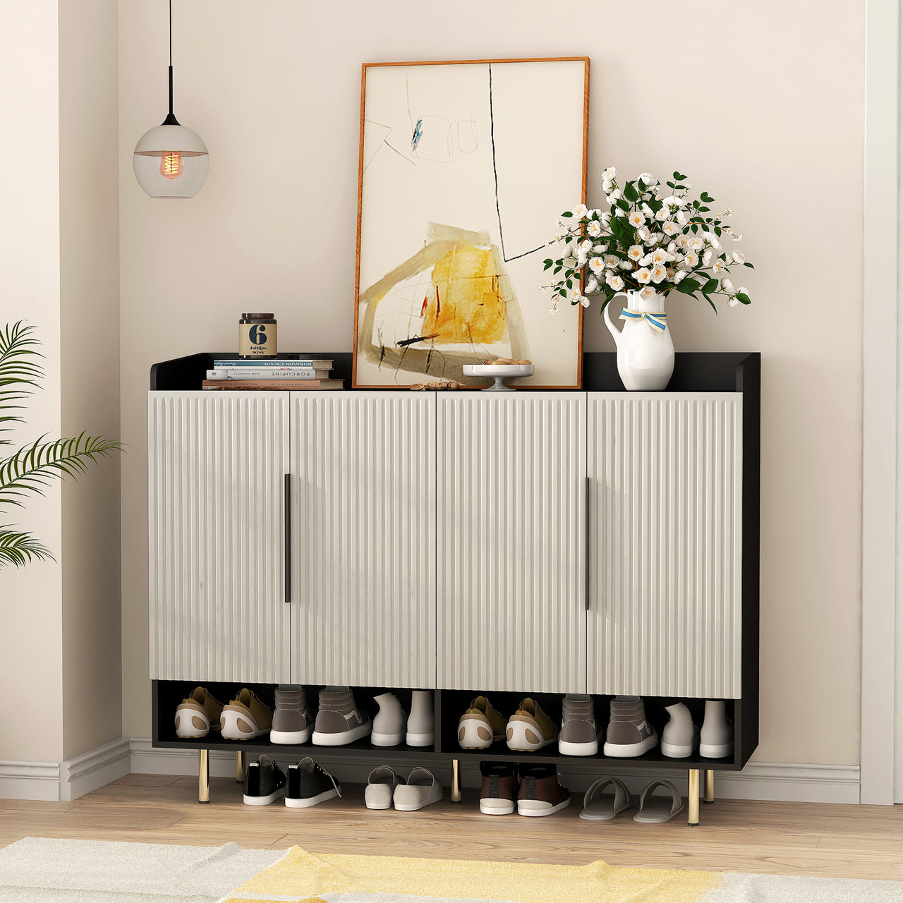 Sideboard With 4 Doors & Adjustable Shelves