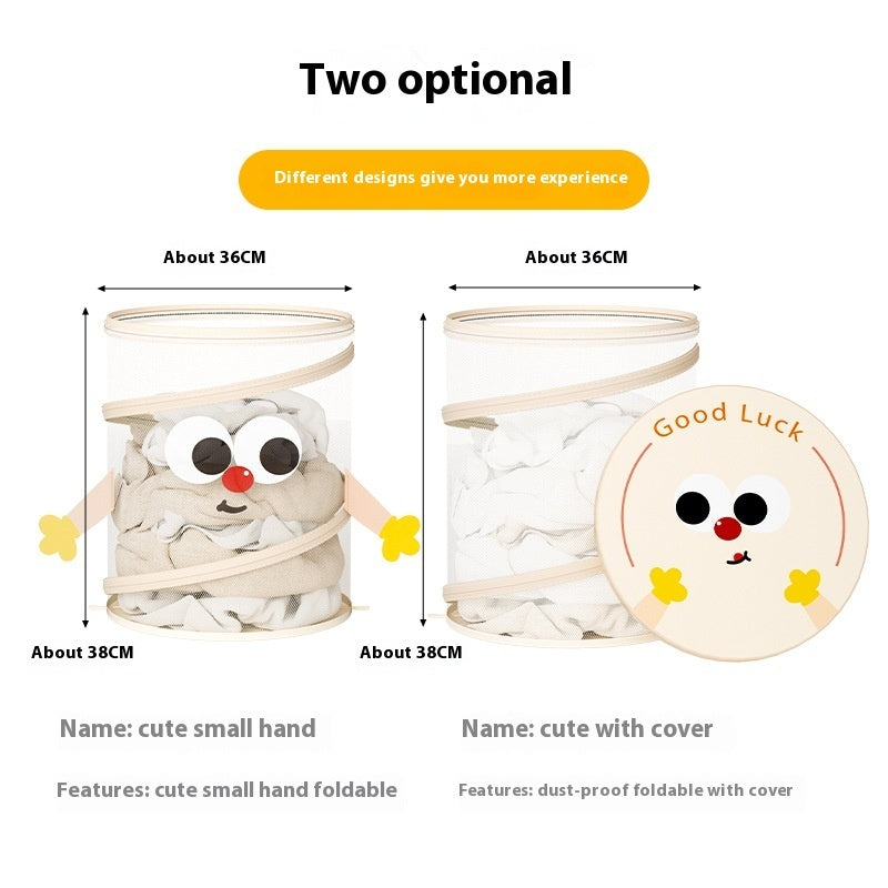 Foldable Dirty Toy Clothes With Lid Storage Basket