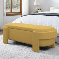 Thumbnail for Linen Fabric Upholstered Bench with Large Storage Space