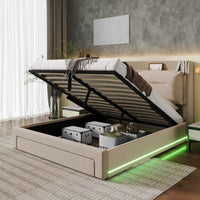 Thumbnail for Upholstered King Size Hydraulic Bed