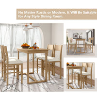 Thumbnail for Farmhouse 5-Piece Counter Height Dining Set