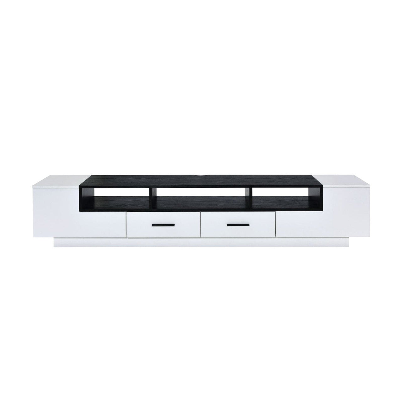 70 Inch Armour TV Stand White Black TV Cabinet - Casatrail.com