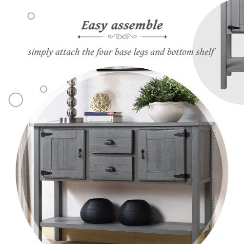 Solid Wood Sideboard Console Table