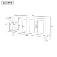 Thumbnail for 4 Door Sideboard Storage Cabinet With Gantry With Adjustable Shelves