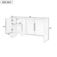 Thumbnail for 4-door Large Storage Retro Side Cabinet