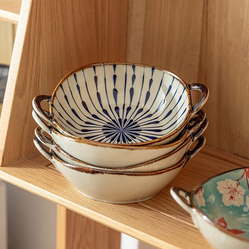 7.5 Inch Japanese Noodle Bowl with Handle - Casatrail.com