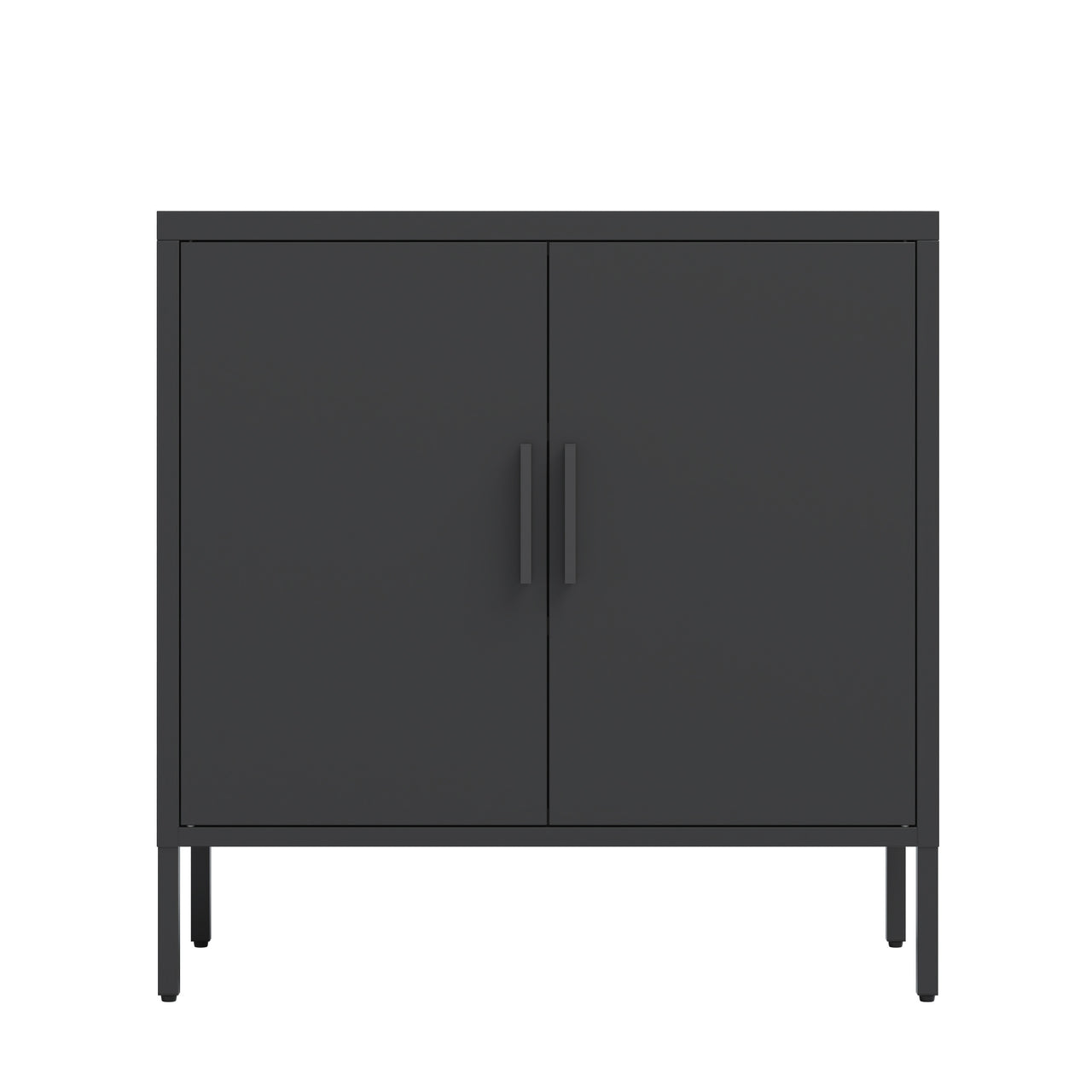 Metal Storage Cabinet With Doors And Adjustable Shelves