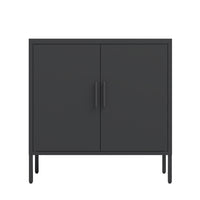 Thumbnail for Metal Storage Cabinet With Doors And Adjustable Shelves