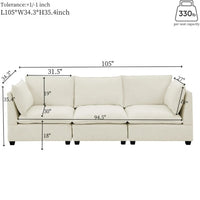 Thumbnail for Chenille Fabric Upholstered Living Room Furniture Set