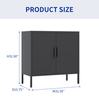 Thumbnail for Metal Storage Cabinet With Doors And Adjustable Shelves