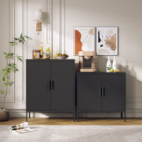 Thumbnail for Metal Storage Cabinet With Doors And Adjustable Shelves
