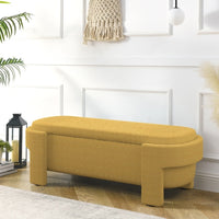 Thumbnail for Linen Fabric Upholstered Bench with Large Storage Space