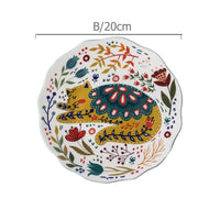 Thumbnail for 8 Inch Colorful Cat Dinner Plate - Casatrail.com