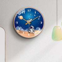 Thumbnail for 8 Inch Silent Kids Wall Clock Astronaut Space Decor - Casatrail.com