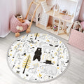 Black Bear Patterned Kids Room Rug,