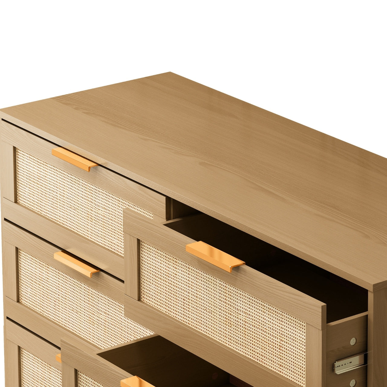 6 Drawers Dresser Rattan