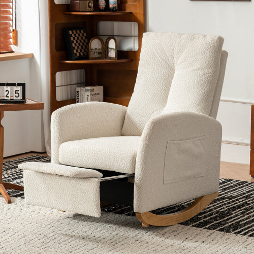 Accent Rocking Chair With Footrest