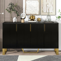 Thumbnail for Modern Sideboard With Four Doors, Metal Handles And Legs, And Adjustable Shelf Kitchen Cabinets